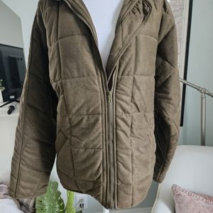 Womens ETCYY Quilted Jacket. NEW WITH TAGS. Size M Dark Green